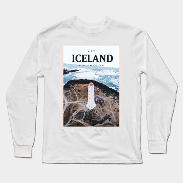 Visit Iceland Long Sleeve T-Shirt by Mercury Club